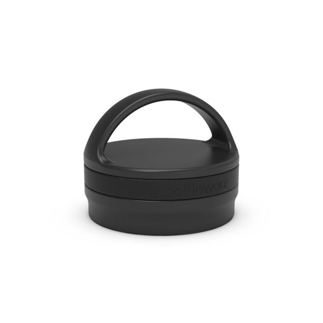 Insulated loop lid with black body and black carrying handle