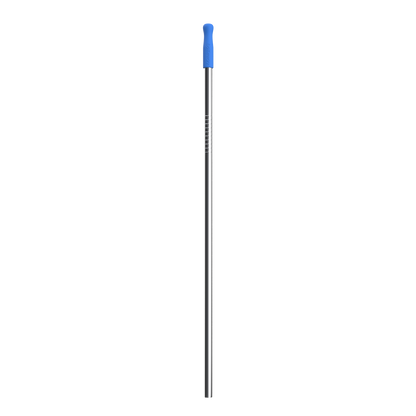 Stainless steel straw with blue tip
