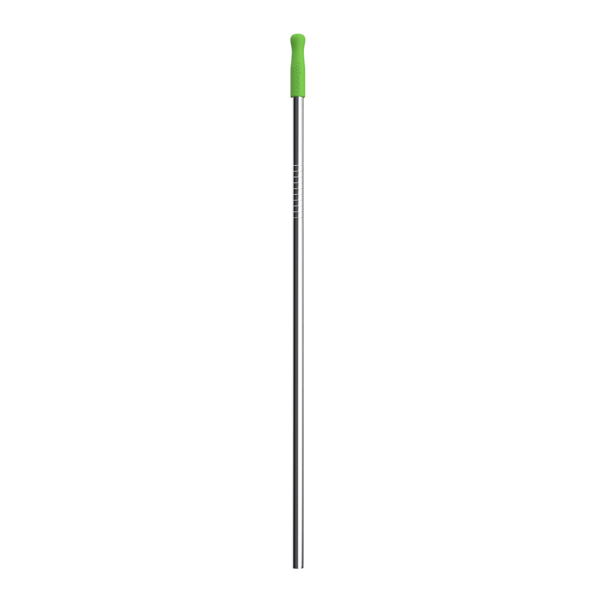Stainless steel straw with green tip