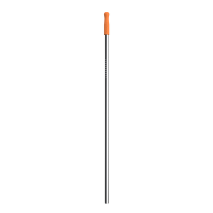 Stainless steel straw with orange tip
