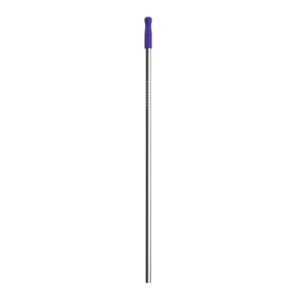 Stainless steel straw with purple-blue tip