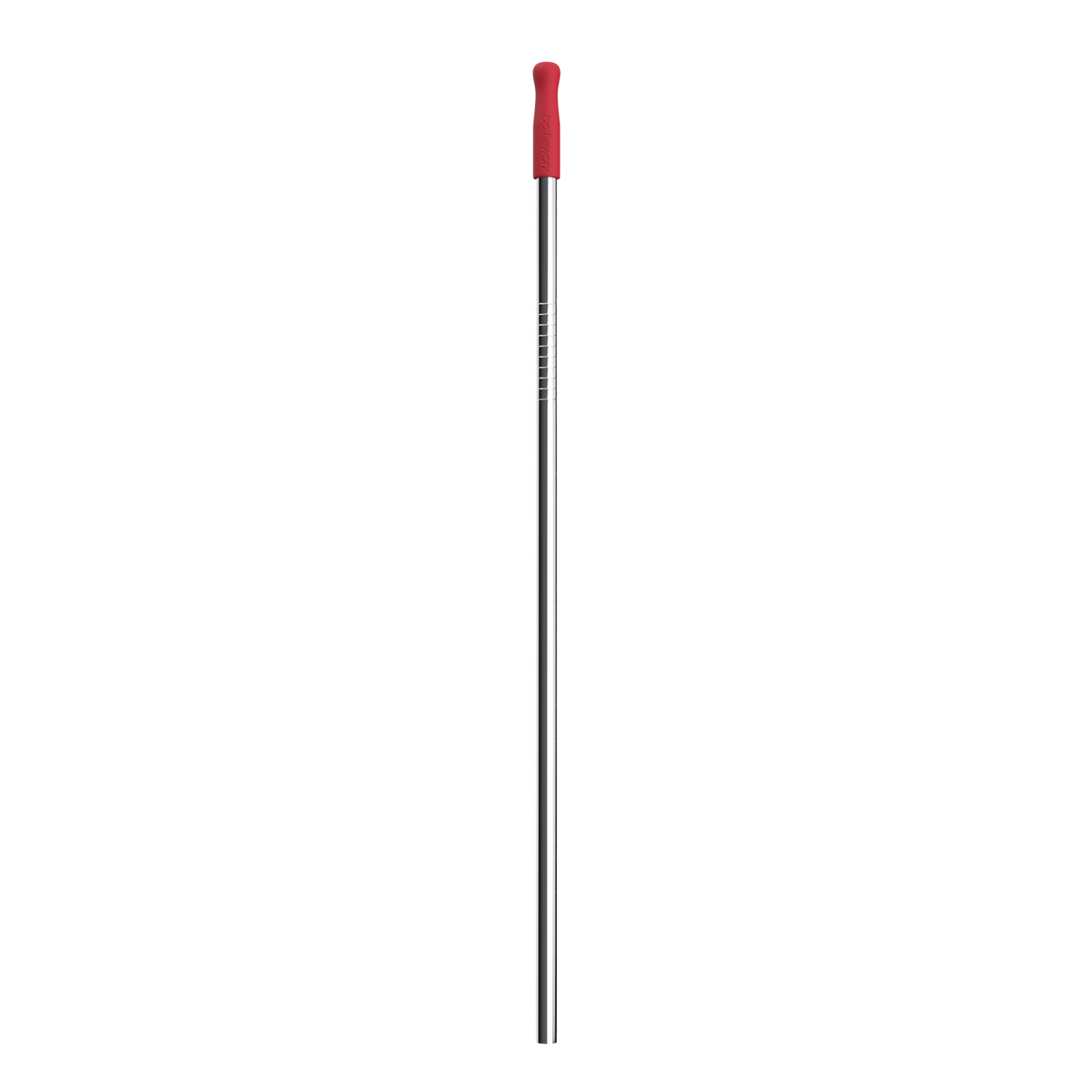 Stainless steel straw with red tip